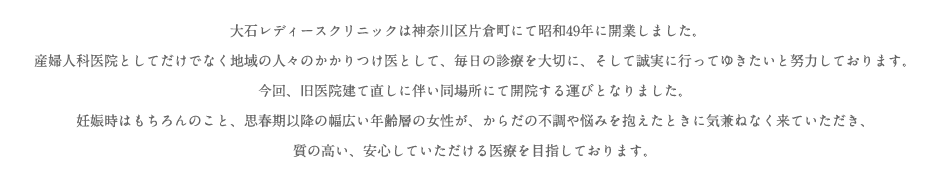 大石レディースクリニックについて